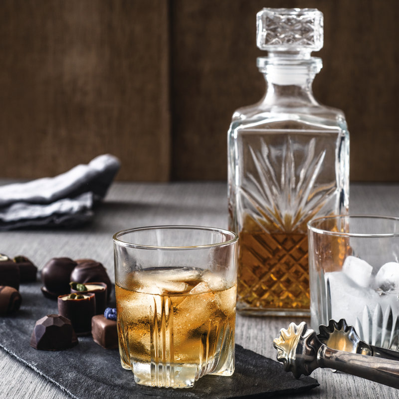 Ensemble de whisky 7 pièces Galvez Dedalo (1 carafe + 6 verres DOF)