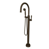 Traditional Single Hole Floor Mount Tub Filler Trim