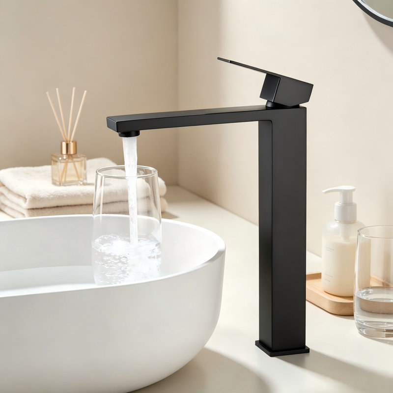 Robinet à un trou avec bonde escamotable, Matte Black