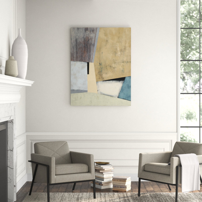 Spring Divide I Print by Barclay Butera, Hand Embellishment Texture, 52" H x 40" W x 1.5" D