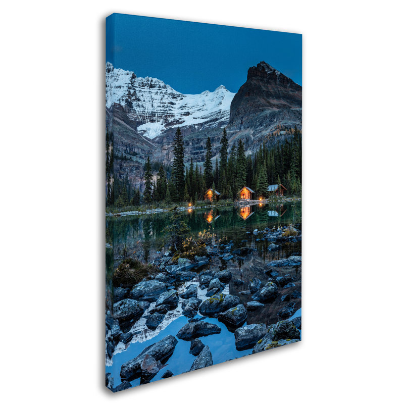 "O'Hara Lake Twilight" by Pierre Leclerc Photographic Print on Wrapped Canvas, 19" H x 12" W x 2" D