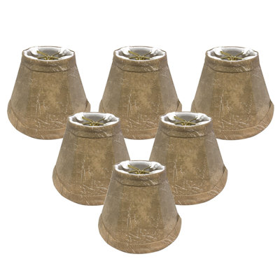 4.25'' H Faux Leather Bell Candelabra Shade