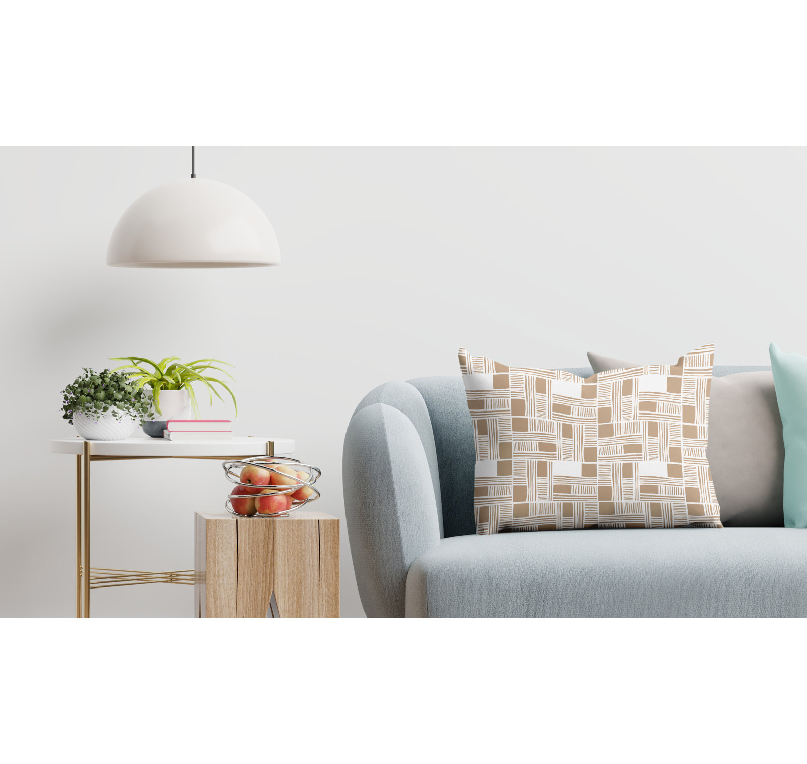 Kapri Indoor/Outdoor Throw Pillow, Beige, 14" x 20", Rectangle