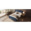 Lit plateforme double, lit plateforme en bois massif avec lattes de soutien et structure solide, sans sommier tapissier, bleu-1614643864
