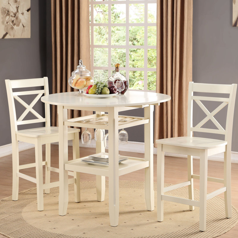 Chaise de comptoir à dossier croisé crème (2) - Design intemporel pour combiner confort et style