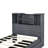 Stylish And Functional Twin Size Storage Bed With Open Shelves And Drawers