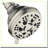 HighFlow Nickel 6-Setting Adjustable Shower Head - Anti-Clog Jets, Tool-Free Install, 1.8 GPM