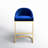 Berlin 26" Counter Height Brass Stainless Steel Upholstered Velvet Barstool-2059363039
