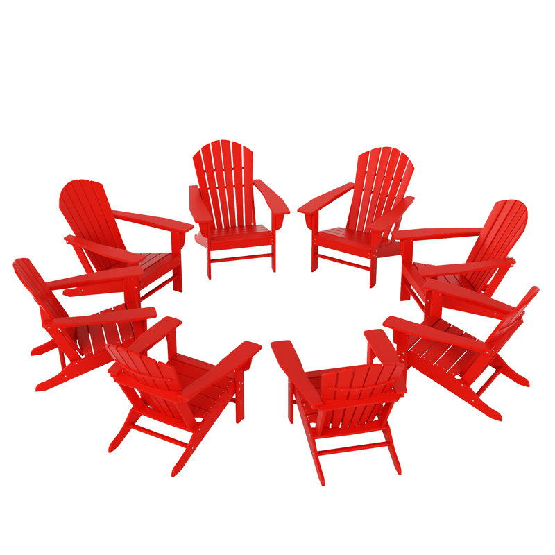 Altura Foldable Outdoor Adirondack Chair, Red