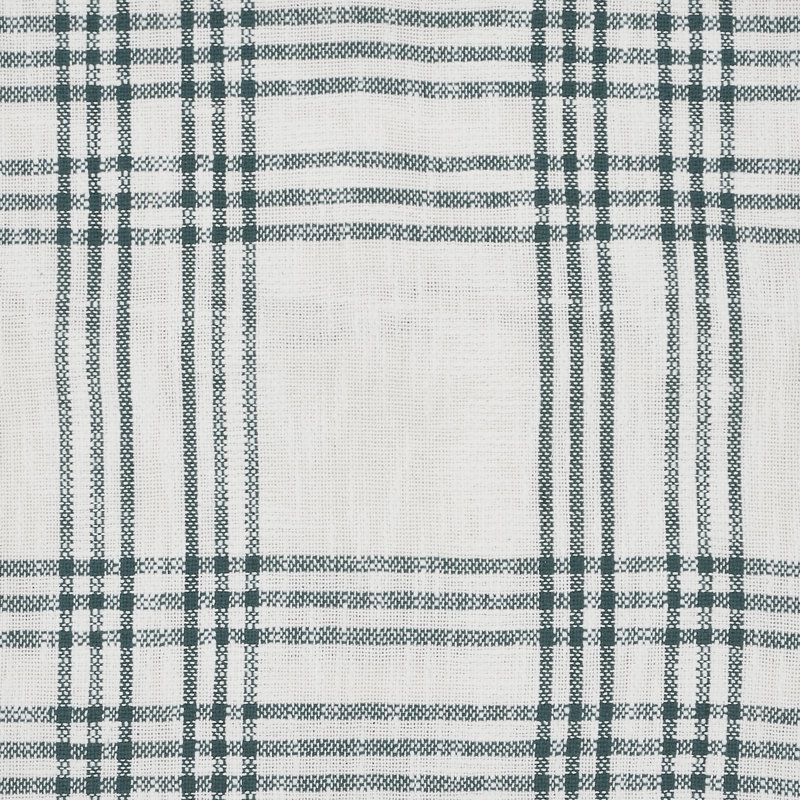 Pine Grove Plaid Embroidered Cotton Reversible Throw Pillow