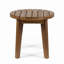 Table d'appoint d'extérieur en bois d'acacia 16 po, finition teck-1960565006