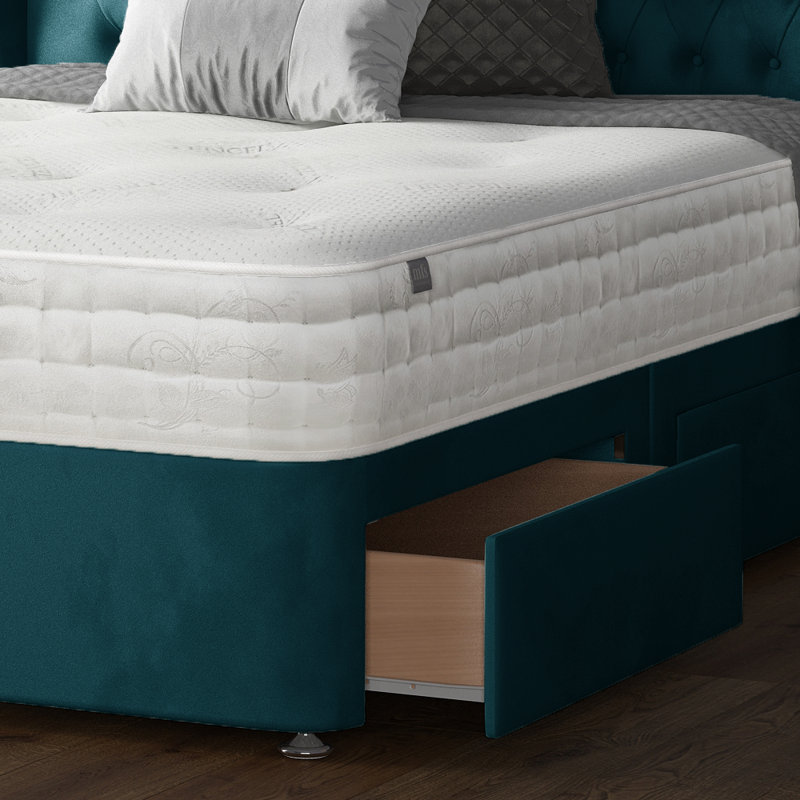 Mandalay Divan Bed Base, Mallard, 4 Drawers, Double