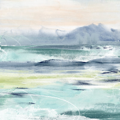 Beach Tides I By June Erica Vess - Wrapped Canvas Painting Print
