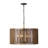 Suratto Pendant - 30"W x 23.25"H - Matte Black/Medium Walnut-394737189