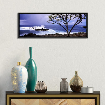 «Panoramic Tree on the Coast, Honolulu Nui Bay, Nahiku, Maui, Hawaii», reproduction de photo sur toile tendue
