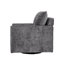 Fauteuil d'appoint pivotant à 360°, 80 x 86 x 89 cm, chenille, 1 pièce, gris, base métallique pivotante à 360°