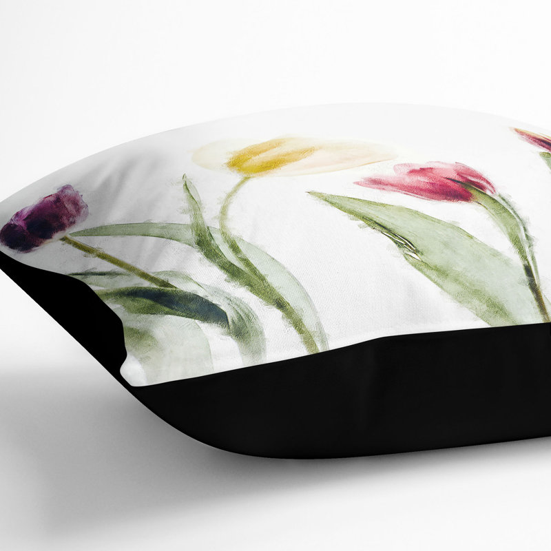 Square Throw Cushion, 40cm H x 40cm W x 15cm D, Black