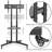 Mount Factory Mobile Stand with Shelf for Flat Screen TVs 32-65", Holds up to 110 Lbs.