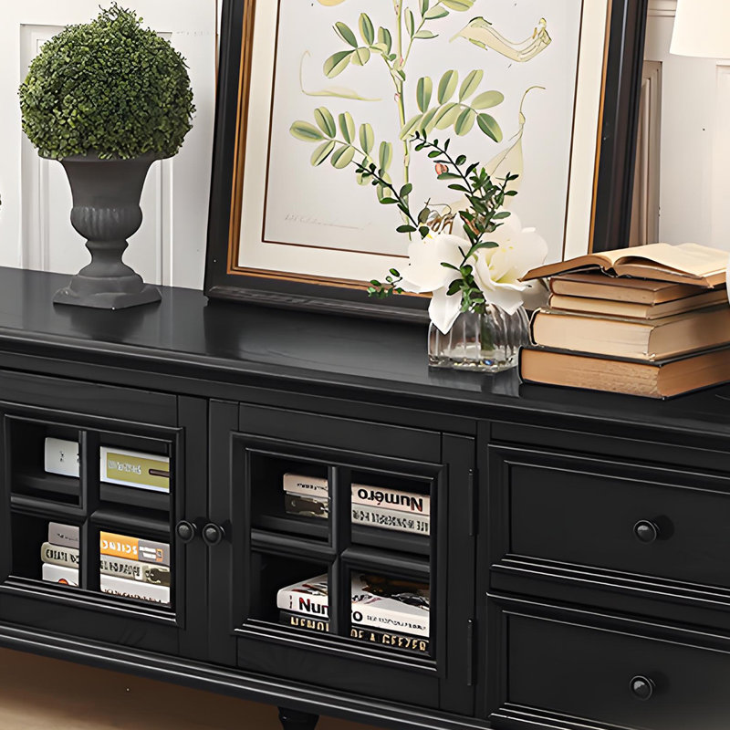 Meuble télé avec tiroirs de rangement Vintage, H 21,45 po x L 18,5 po x l 94,48 po