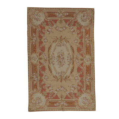 Needlepoint Wool Oriental Area Rug