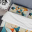 Ensemble de housse de couette orange et bleu Mid Century Harmony In Geometric I Bedding-845311648