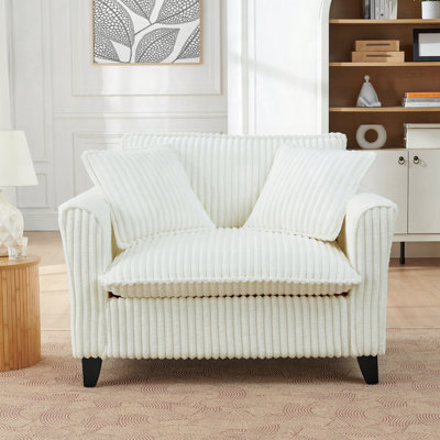 Fauteuil en velours côtelé l 46 po