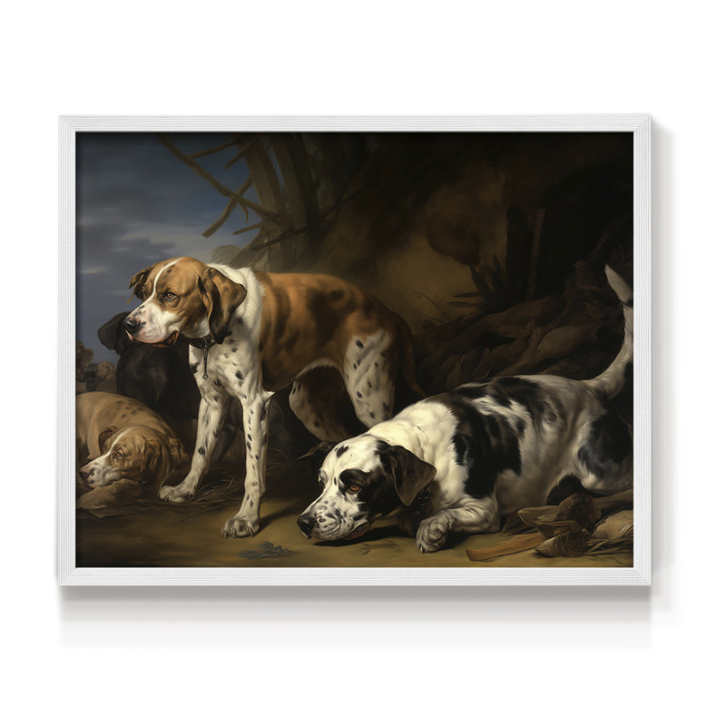Faune - XCV III - Reproduction encadrée - Restickable, H 11 po x l 14 po, Blanc