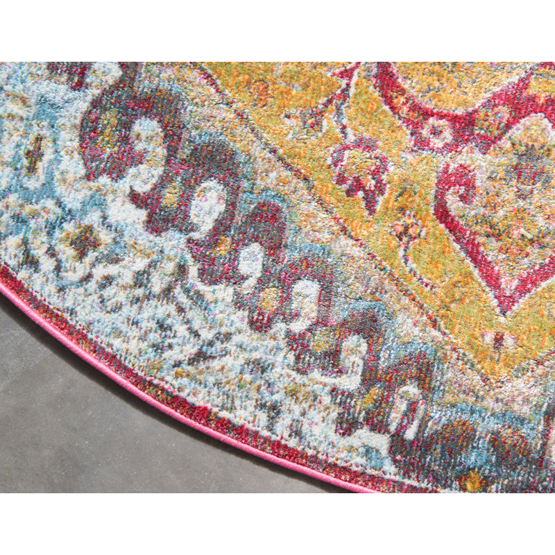 Folmar Oriental Indoor Rug, Round 8'