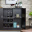 Armoire de rangement, armoire à vin, armoire d'appoint en bois, buffet pour la cuisine