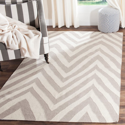 Chevron Wool Hand Woven Area Rug