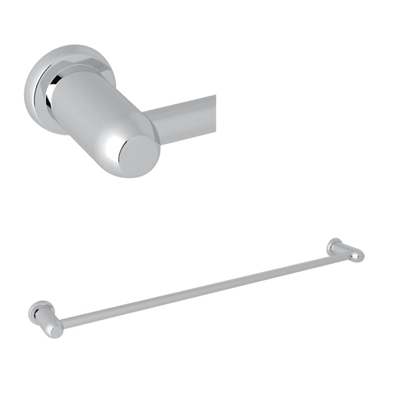 Holborn 18" Towel Bar, Polished Chrome, 2" H x 30" L x 3.75" D