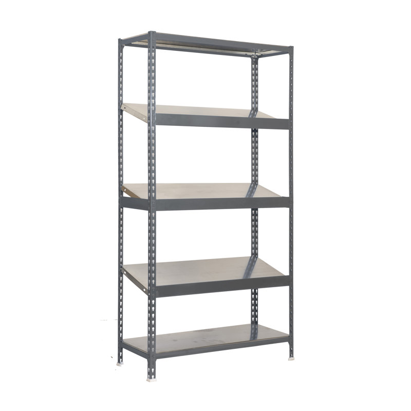 100cm W Steel Height -Adjustable Shelving Unit, 200cm H x 100cm W x 40cm D, Grey