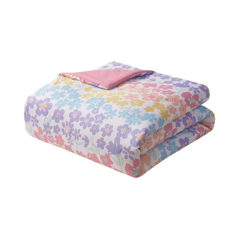 Bloom Bedding Set for Kids, Twin Comforter + 1 Sham + 1 Throw Pillow