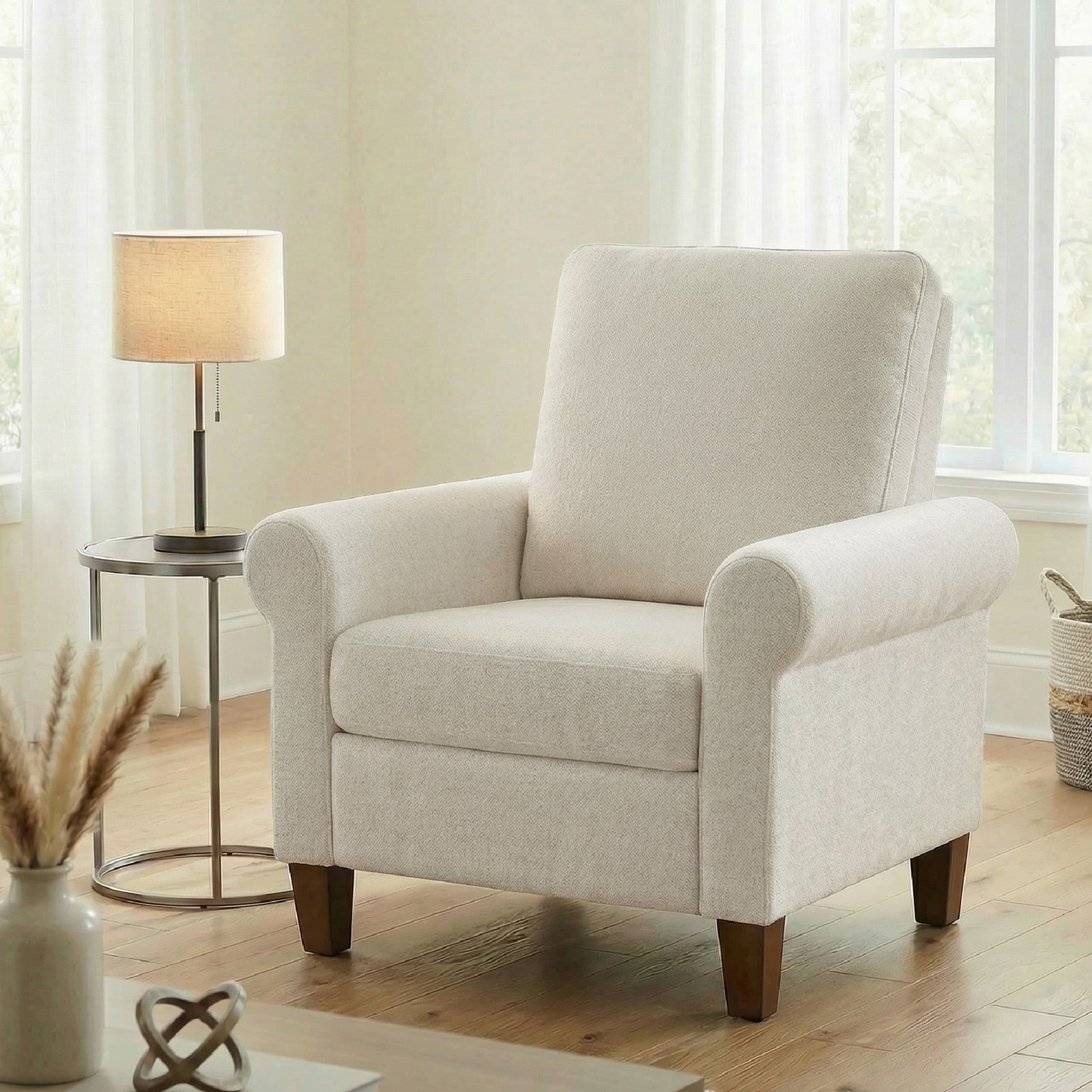 Eleanora 34" Manual Recliner, Milo Linen