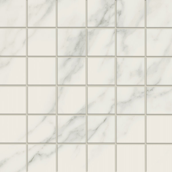 Stauario Stone 2" X 2" Porcelain Statuario Look Tile Mosaic Sheet