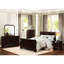 Lit double traditionnel en cerisier foncé avec structure de base requise