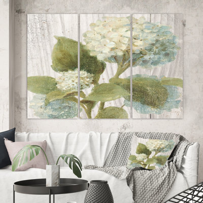 «Gouache Green Flower II», reproduction d'art sur toile tendue