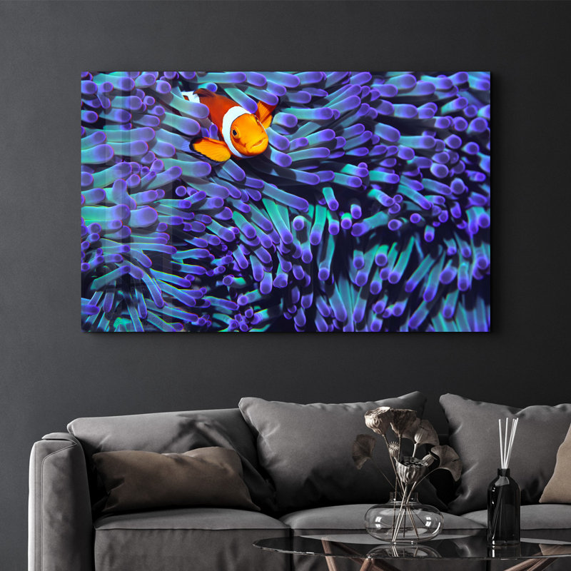 Élégante peinture murale en verre trempé de 13,8 po x 21,7 po | 100% verre trempé, épaisseur: 0,16 pouce | Imprimé UV pour des couleurs éclatantes | Parfait pour la décoration intérieure, le salon et les espaces de bureau