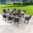 Frayda Square 8 - Person 27.6" Long Bar Height Dining Set with Cushions