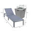 Chaise longue d'extérieur en aluminium avec foyer-204879564-258369350