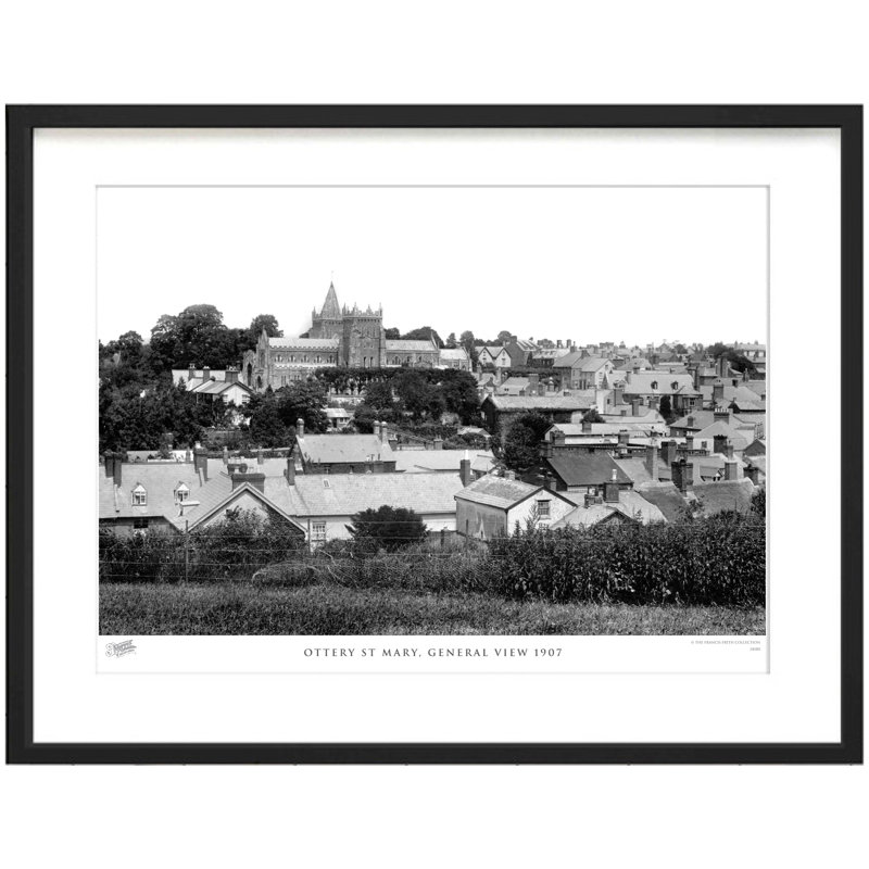 Ottery St Mary, General View 1907 by Francis Frith - Single Picture Frame Print, 40cm H x 50cm W x 2.3cm D