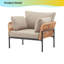 Méridienne moderne en corde 36 po - coussins imperméables beiges + structure en fer - mobilier de patio intérieur / extérieur Boho Chic (ensemble de 2)-1691335880