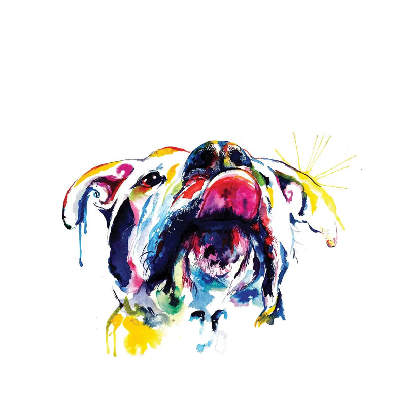 Smile by Weekday Best - Painting on Canvas, 30.48 cm H x 30.48 cm W, Wrapped Canvas