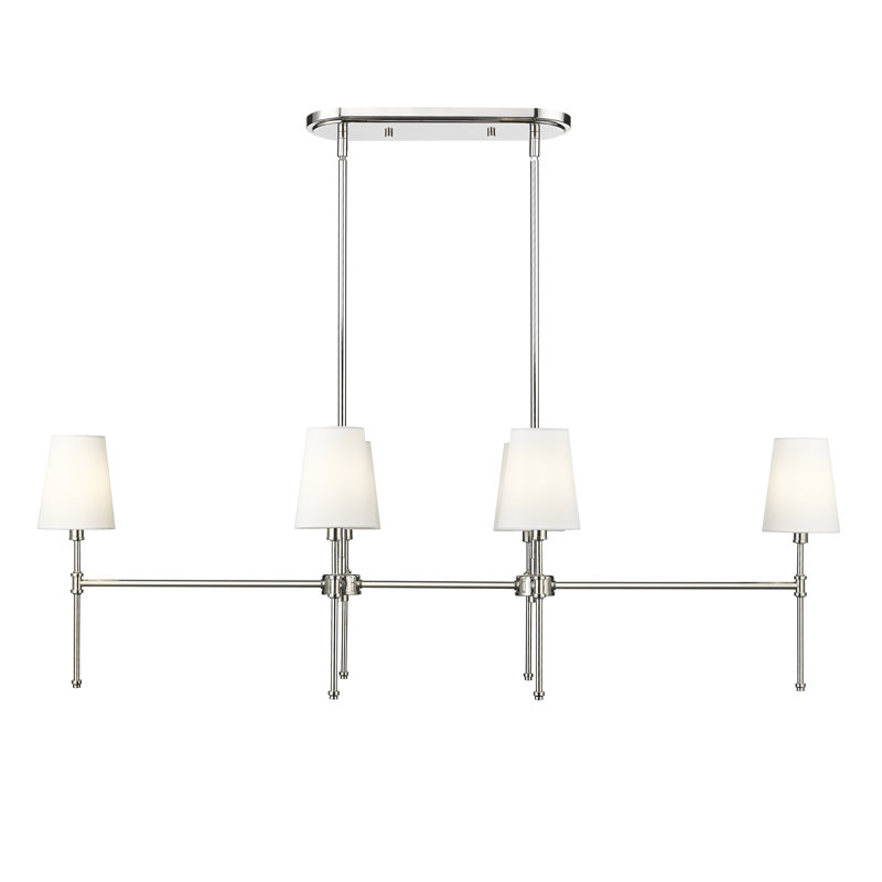 Heise 48" Wide 6-Light Chandelier -, Polished Nickel