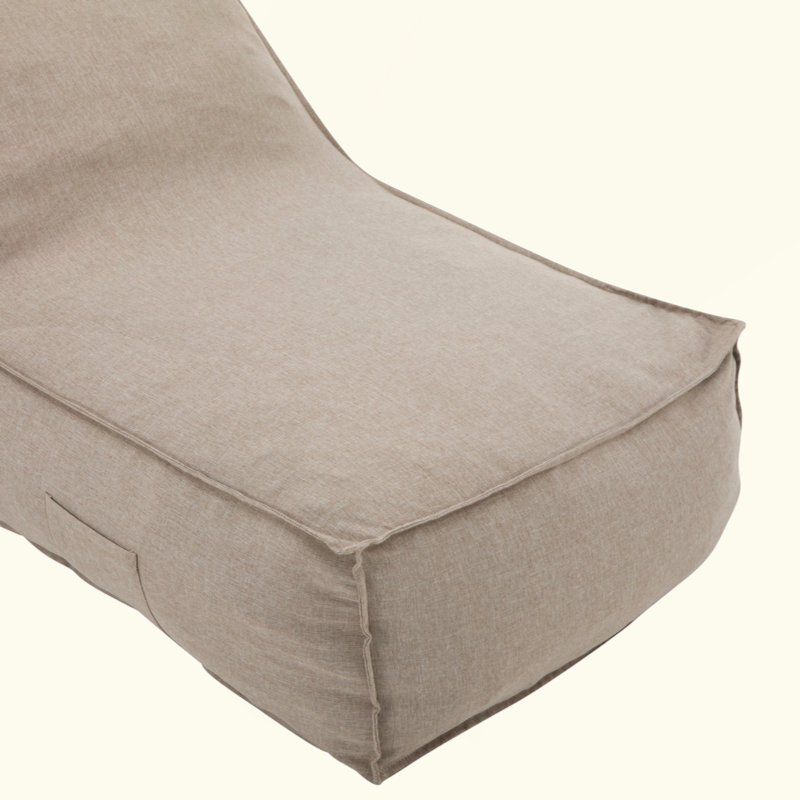 Fauteuil à billes d'extérieur, ensemble de 2, Tissu beige