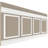 94 1/2"L (Adjustable 36"H to 40"H) Ashford Square Panel Traditional Wainscot Paneling Kit