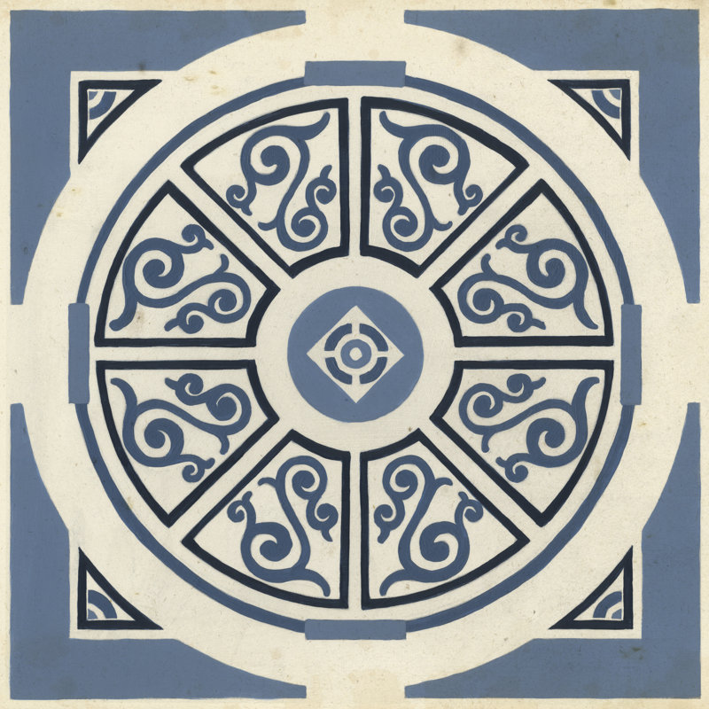 Motif indigo 8, H 36 po x l 36 po x P 1,25 po