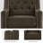 Leomar Modern Accent Armchair, Upholstered Nailhead Trim-653899622