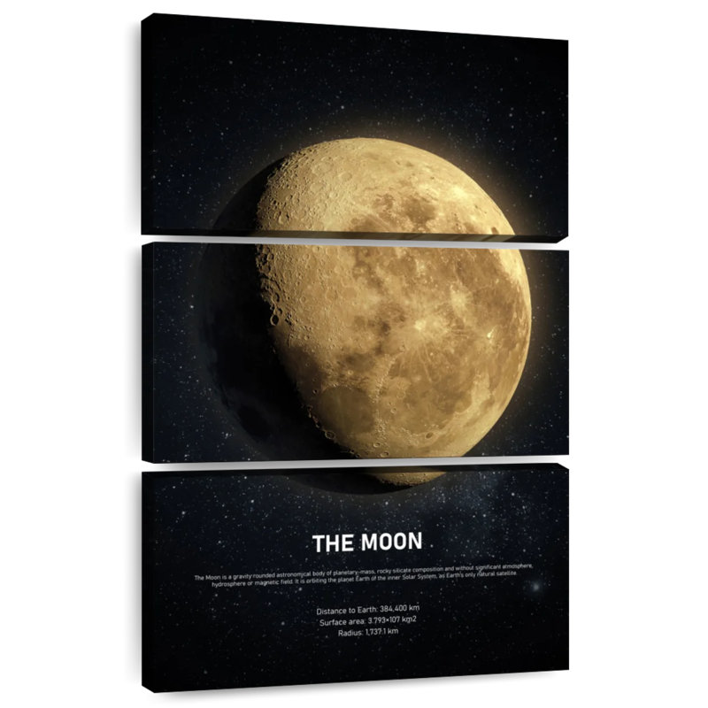 Description de la lune, H 32 po x l 20 po