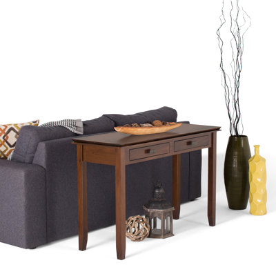 Artisan 46"W Solid Wood Storage Console Table with 2 Storage Drawers